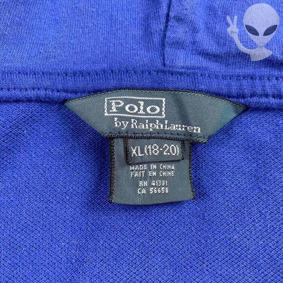 Polo Ralph Lauren Lightweight Jacket Small Blue Big Pony Zip Hoodie - Picture 4 of 7